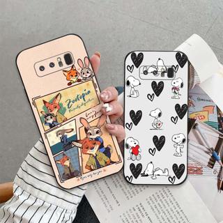 Ốp lưng Samsung Note 8 / Note 9 In hoạt hình dễ thương chống sốc, mềm bảo vệ camera