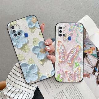 Ốp lưng Samsung A21s In hình Hoa xinh dễ thương chống sốc, mềm bảo vệ camera