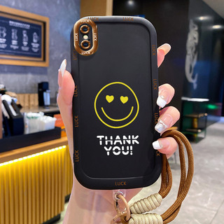 Ốp Lưng iPhone X Xs Xr Xs Max 7 Plus 8 Plus Case Mặt cười Với Lanyard