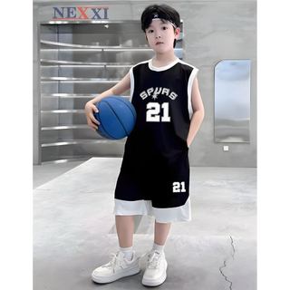 2604.4 - Bộ thun sát nách Nexxi viền màu in số 21 size 3-14y
