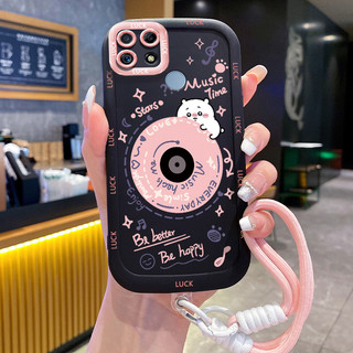 Ốp Lưng Realme C12 C15 C25 C25s C21Y C25Y Narzo 20 Narzo 30A Narzo 50A Case Dễ thương Với Lanyard