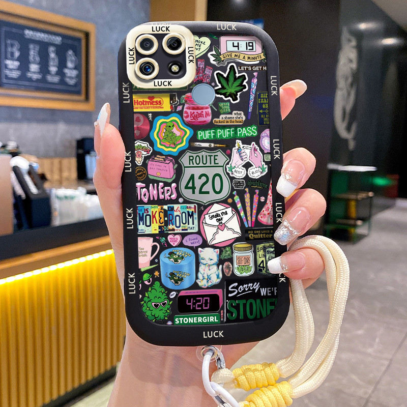 Ốp Lưng Realme C12 C15 C25 C25s C21Y C25Y Narzo 20 Narzo 30A Narzo 50A Case Chống sốc Với Lanyard