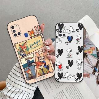 Ốp lưng Samsung A21s In hoạt hình dễ thương chống sốc, mềm bảo vệ camera