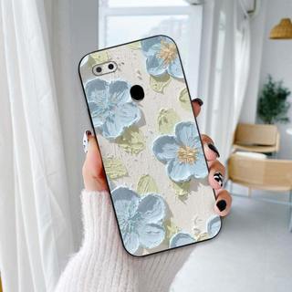 Ốp lưng Oppo A5s / A7 / F9 / A12 In hình Hoa xinh dễ thương chống sốc, mềm bảo vệ camera