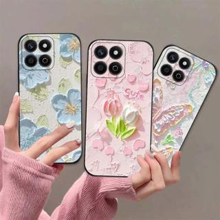 Ốp lưng Honor X7c In hình Hoa xinh dễ thương chống sốc, mềm bảo vệ camera