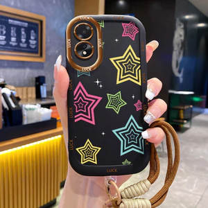 Ốp Lưng OPPO A18 A38 Case Với Lanyard Hoạt hình