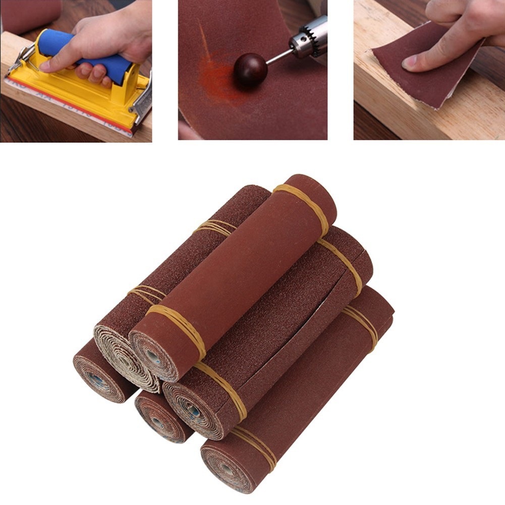[Smellshi] 1 Cuộn 1M 80-600 Grit Giấy nhám đánh bóng cuộn vải Emery cho dụng cụ mài