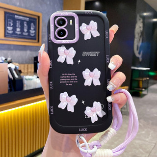 Ốp Lưng VIVO Y15S Y15A Y15C Y01 Case Bowknot nhỏ Với Lanyard