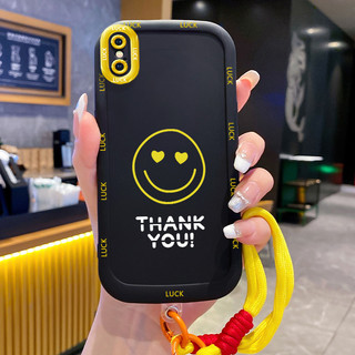 Ốp Lưng iPhone X Xs Xr Xs Max 7 Plus 8 Plus Case Mặt cười Với Lanyard