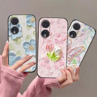 Ốp lưng Oppo Reno 8T / Reno8 T 4G 5G In hình Hoa xinh dễ thương chống sốc, mềm bảo vệ camera
