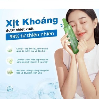Xịt Khoáng Lô Hội ARUMORE ALOE VERA SOOTHING MIST Dưỡng Ẩm Và Làm Dịu Da 200ml