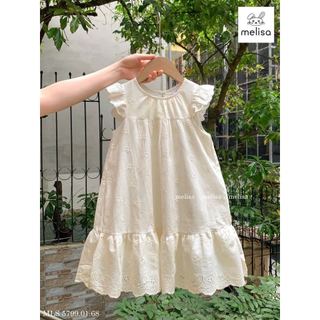 MLSDCC.5799 - Váy Melisa thô ren màu be size 1-10y