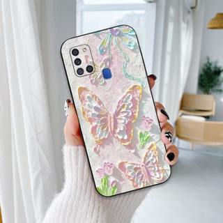 Ốp lưng Samsung A21s In hình Hoa xinh dễ thương chống sốc, mềm bảo vệ camera