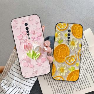 Ốp lưng Oppo Reno / Reno2 F 2F / K3 In hình Hoa xinh dễ thương chống sốc, mềm bảo vệ camera