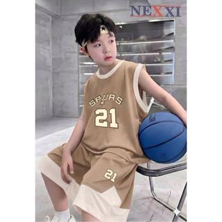 2604.4 - Bộ thun sát nách Nexxi viền màu in số 21 size 3-14y
