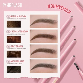 Chì Kẻ Mày PINK FLASH WATERPROOF AUTO EYEBROW PENCIL Kèm Cọ Dễ Tán Chống Nước Lâu Trôi 0.2g PF-E09