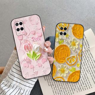 Ốp lưng Oppo A54 / A55 In hình Hoa xinh dễ thương chống sốc, mềm bảo vệ camera