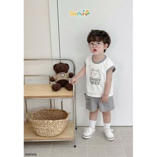 6082BHB - Set bộ Beemo áo sát nách Sanday Bear size 1-6y
