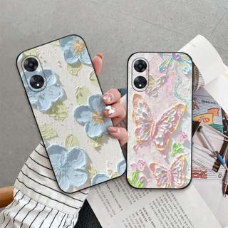 Ốp lưng Oppo A58 / A78 4G / A98 5G In hình Hoa xinh dễ thương chống sốc, mềm bảo vệ camera
