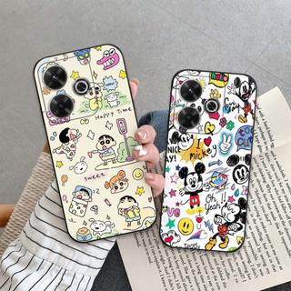 Ốp lưng Xiaomi Redmi Turbo 3 In hoạt hình dễ thương chống sốc, mềm bảo vệ camera
