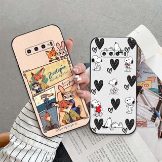 Ốp lưng Samsung S10 / S10 5G / S10 Plus In hoạt hình dễ thương chống sốc, mềm bảo vệ camera