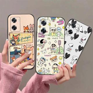 Ốp lưng Oppo A57 2022 In hoạt hình dễ thương chống sốc, mềm bảo vệ camera