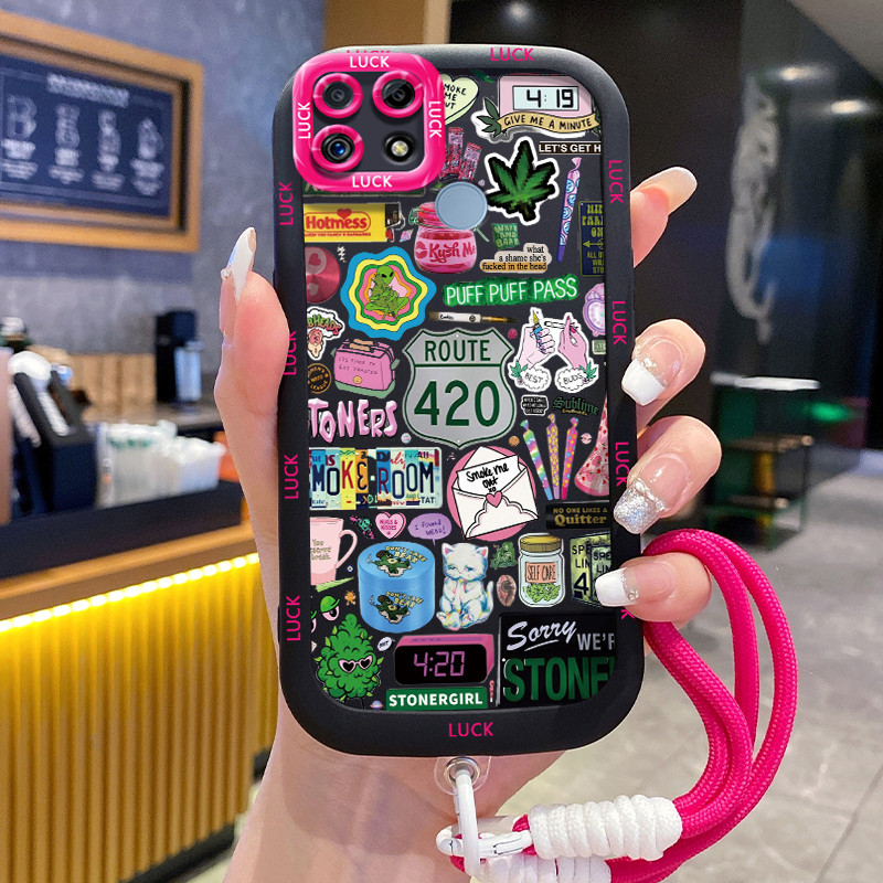 Ốp Lưng Realme C12 C15 C25 C25s C21Y C25Y Narzo 20 Narzo 30A Narzo 50A Case Chống sốc Với Lanyard