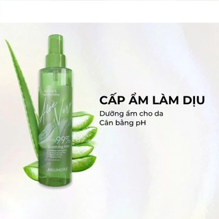 Xịt Khoáng Lô Hội ARUMORE ALOE VERA SOOTHING MIST Dưỡng Ẩm Và Làm Dịu Da 200ml