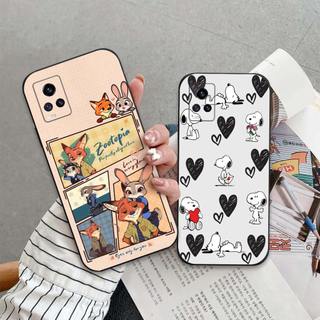 Ốp lưng Vivo V20 / V20SE In hoạt hình dễ thương chống sốc, mềm bảo vệ camera