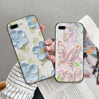 Ốp lưng iPhone 6 6s 7 7p 8 8p Plus In hình Hoa xinh dễ thương chống sốc, mềm bảo vệ camera