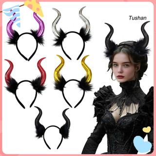 [TS] Halloween Quỷ Sừng Sang Trọng Băng Đô Cosplay Gothic Tóc Vòng Trang Phục Phụ Kiện Đảng Trang Phục Băng Đô