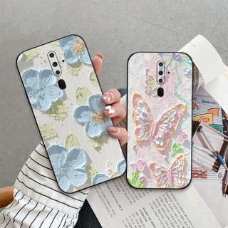 Ốp lưng Oppo A5 2020 / A9 2020 In hình Hoa xinh dễ thương chống sốc, mềm bảo vệ camera