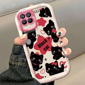 Ốp Lưng Realme 8 8i 8 Pro Narzo 50 4G Case Đen Mèo Nhỏ Đáng yêu