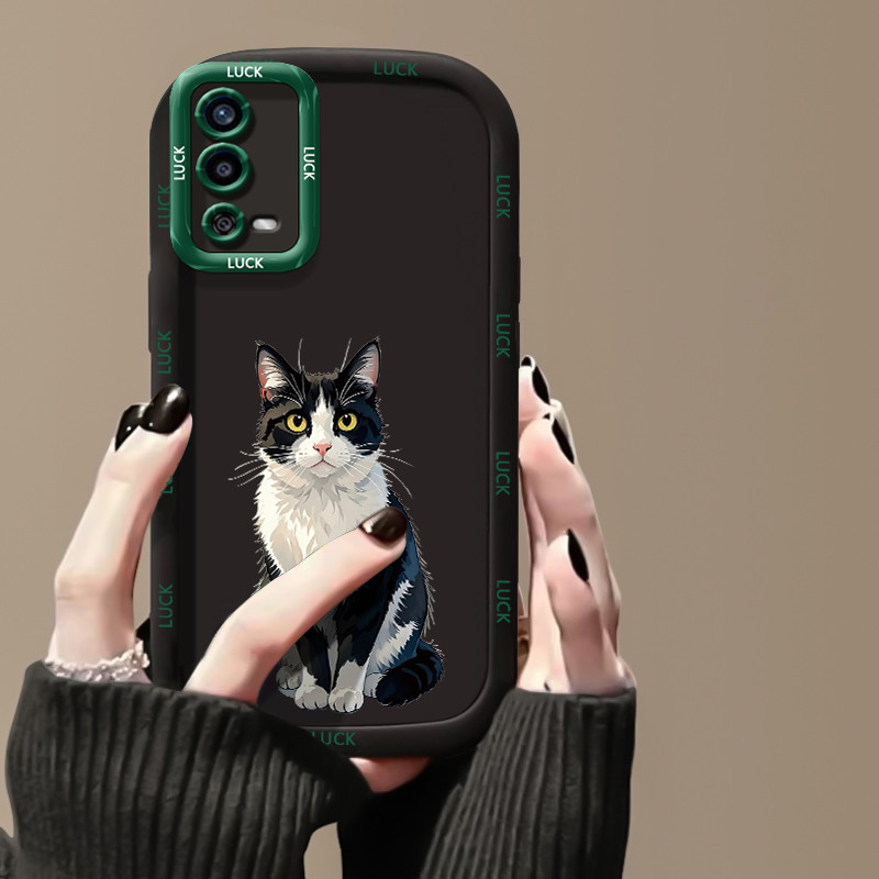 Ốp Lưng OPPO A55 4G Silicon Case Mèo Nhỏ Hoạt hình