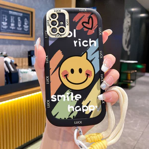 Ốp Lưng Samsung A51 M40s Case Mẫu Mặt cười Với Lanyard