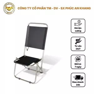Ghế Inox Lưng Cao/Thấp Phúc An Khang Lưới Chắc Chắn - Bàn Ghế Cà Phê, Camping Gấp Gọn Giá Rẻ
