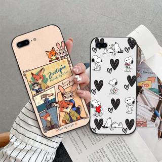 Ốp lưng iPhone 6 6s 7 7p 8 8p Plus In hoạt hình dễ thương chống sốc, mềm bảo vệ camera
