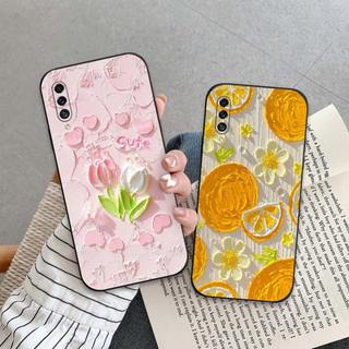 Ốp lưng Samsung A30s / A50 / A50s / A70 In hình Hoa xinh dễ thương chống sốc, mềm bảo vệ camera