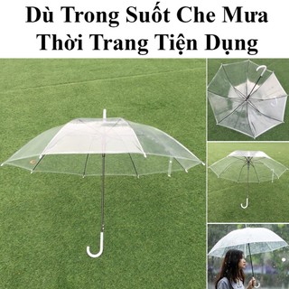 Dù Trong Suốt Che Mưa Thời Trang Tiện Dụng