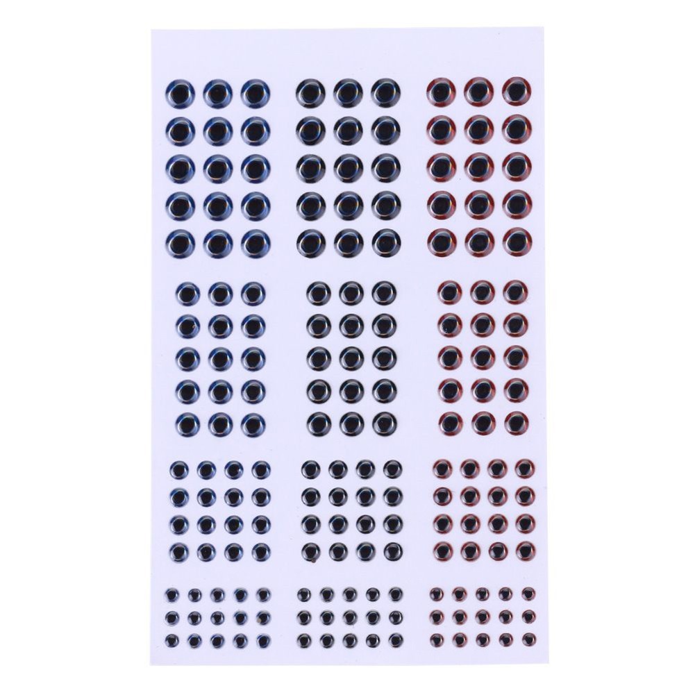 183 Cái/Lốc Mồi Câu Cá Mắt Ba Chiều 3D 3-6mm - Nhãn Dán Mắt Cá Nhân Tạo