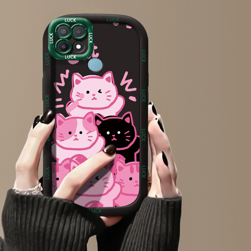 Ốp Lưng OPPO A15 A15s A35 4G Silicon Case Mèo Dễ thương