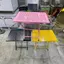 Bàn Sắt Xếp Gấp Gọn Mặt CNC Góc Vuông Giả Dày Chắc Chắn - Mẫu Bàn Ghế Camping, Bàn Ghế Cà Phê Vỉa Hè Giá Rẻ Tiện Lợi