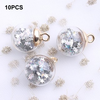 [FUXIN] 10 Chiếc Kim Sa Lấp Lánh Ngôi Sao Trong Suốt Màu Sắc Cho Quả Bóng Thủy Tinh Pha Lê Bóng Giáng Sinh
