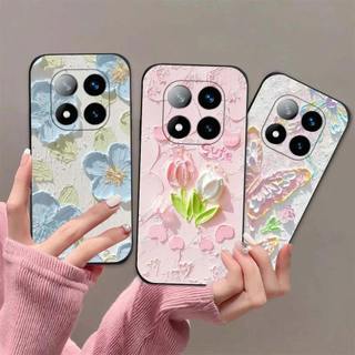 Ốp lưng Xiaomi Redmi Note 14 Pro / Pro Plus In hình Hoa xinh dễ thương chống sốc, mềm bảo vệ camera