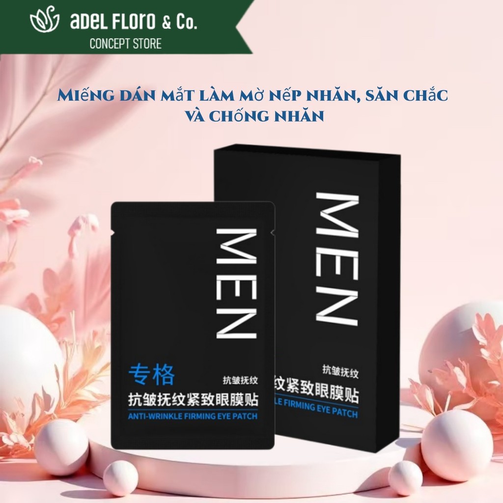 【Adel Floro &Co.】Miếng Dán Mắt - Cấp ẩm, Giảm bọng mắt, Mờ quầng thâm, Mịn nếp nhăn