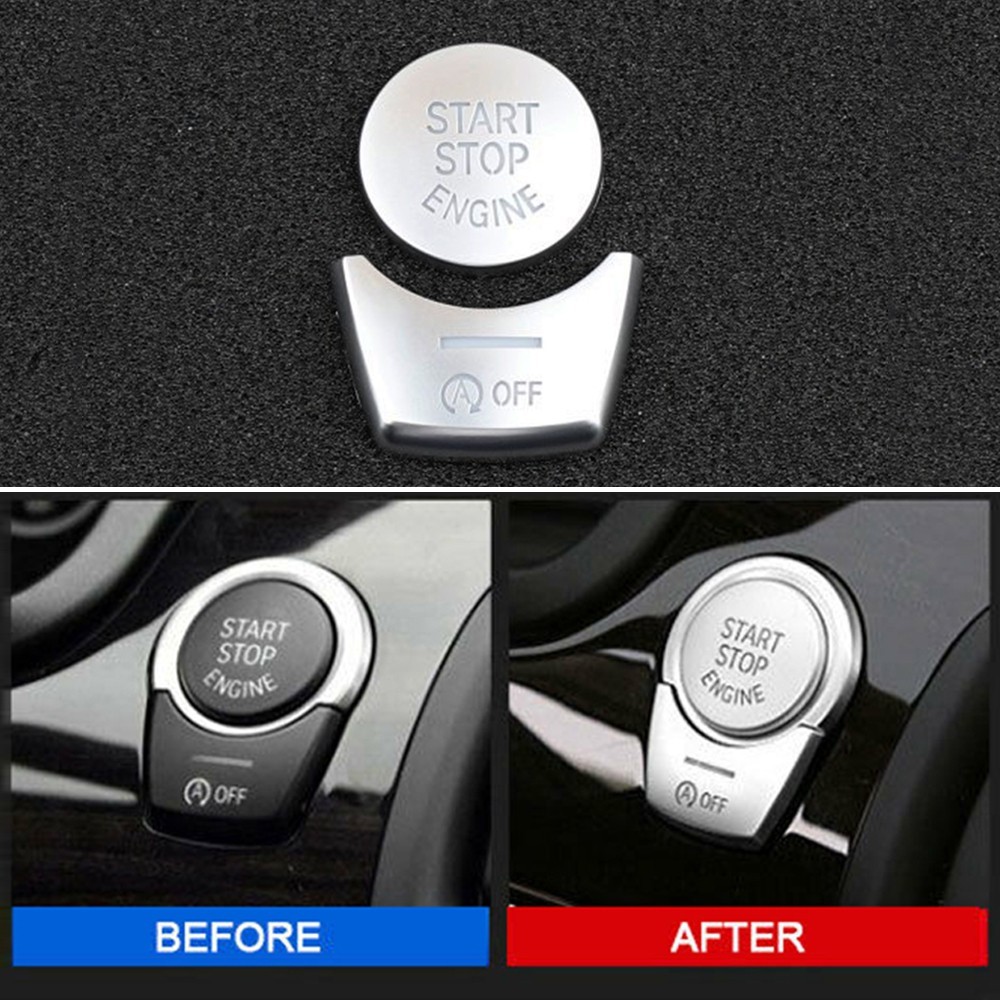 2 chiếc Chrome Engine Start Stop Push Switch Nút Cover cho BMW 5 Series F10 F07