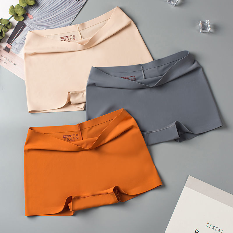 3 Chiếc Băng Lụa Liền Mạch Quần Lót Quần Lót Nữ Quần Lót Nữ Cotton Kháng Khuẩn An Toàn Ngắn