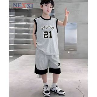 2604.4 - Bộ thun sát nách Nexxi viền màu in số 21 size 3-14y