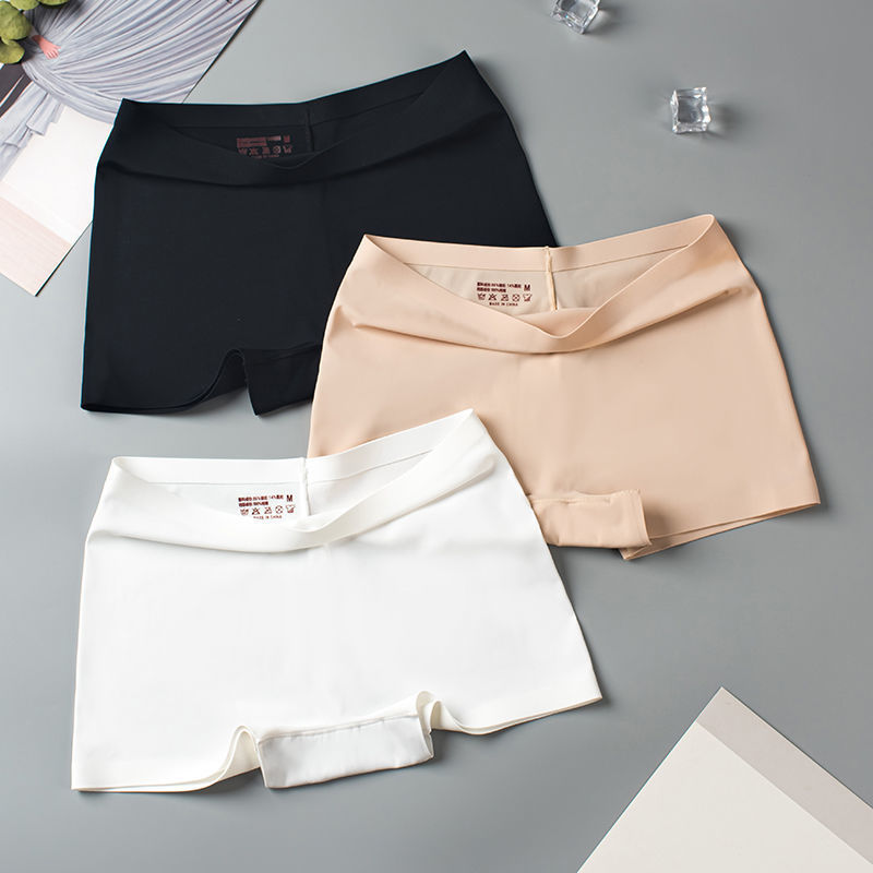 3 Chiếc Băng Lụa Liền Mạch Quần Lót Quần Lót Nữ Quần Lót Nữ Cotton Kháng Khuẩn An Toàn Ngắn