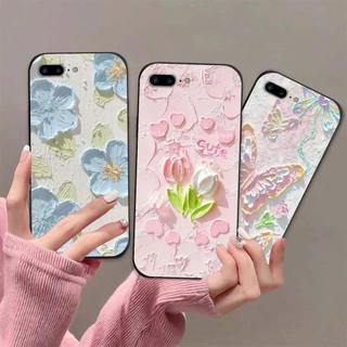 Ốp lưng iPhone 6 6s 7 7p 8 8p Plus In hình Hoa xinh dễ thương chống sốc, mềm bảo vệ camera